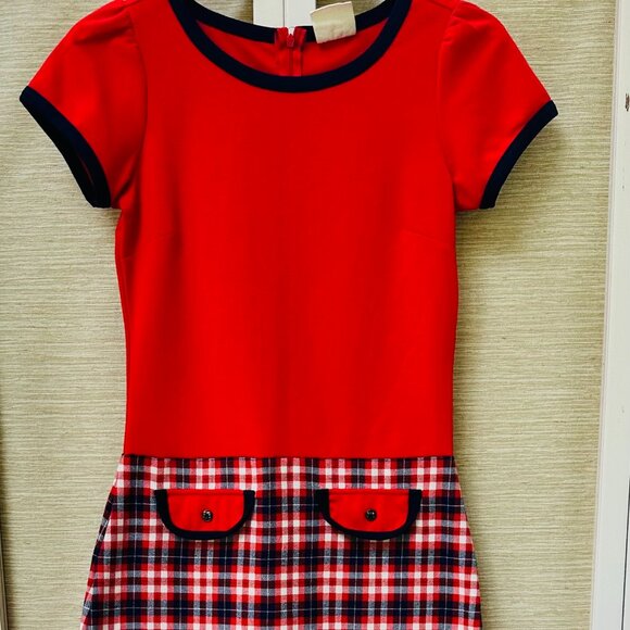 Tommy Hilfiger Dresses & Skirts - Tommy Hilfiger Red and Navy Short Sleeve Mini Dress